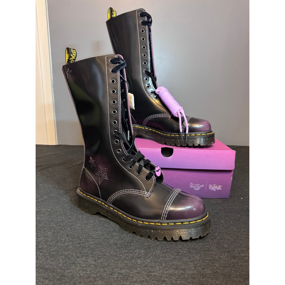 Dr. Martens x Bratz 1B99 Bex Boots Black Purple Arcadia Leather US 10 41784500